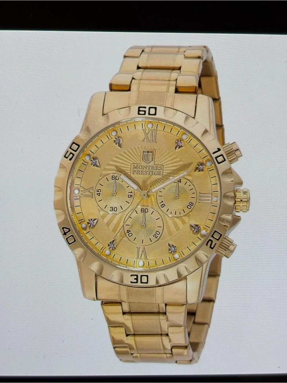 Invicta Gold Tone Men's Chronograph Bracelet Watch